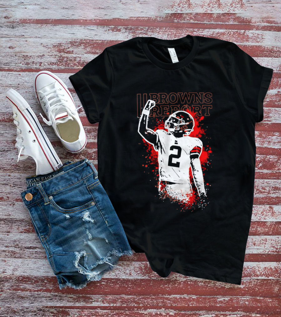 Shedeur Sanders Perfect Timing 2 Browns Report Cleveland Browns T-Shirt
