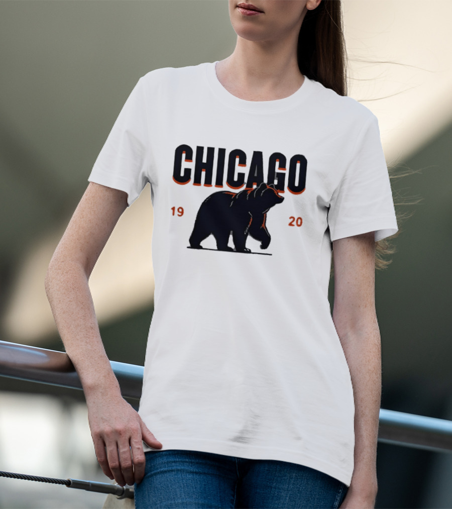 Chicago Bears 1920 Walking Grizzly Orange T-Shirt