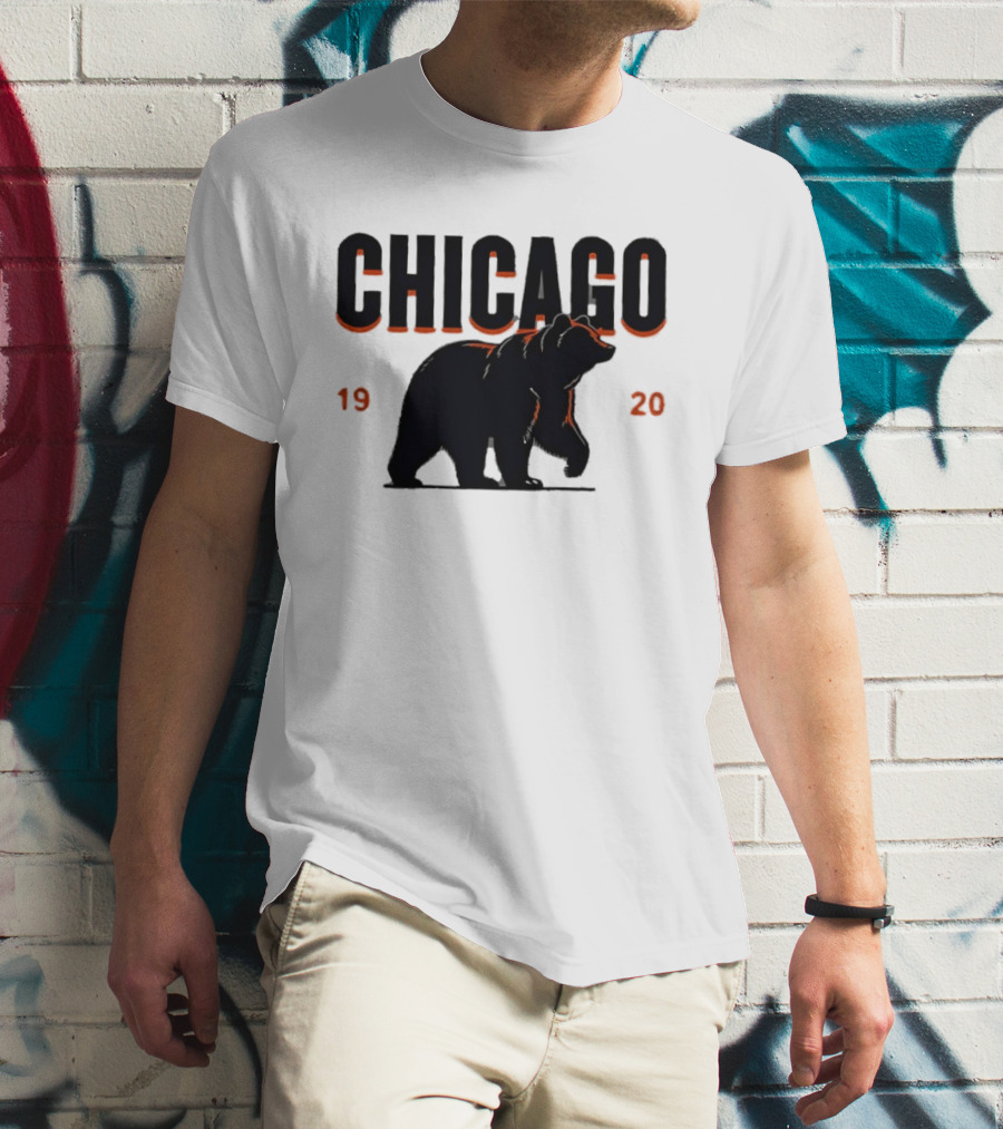 Chicago Bears 1920 Walking Grizzly Orange T-Shirt