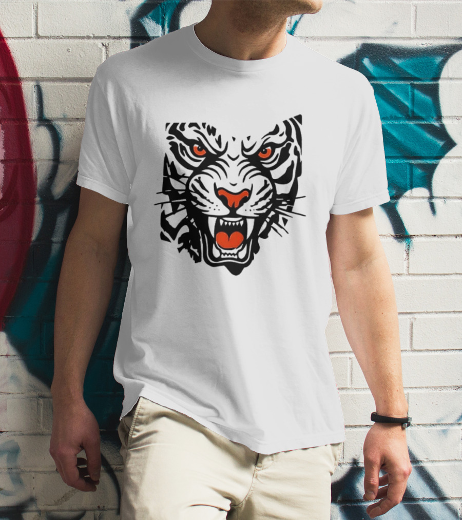 Cincinnati Bengals Open In Orange 2026 Season Tiger Face T-Shirt
