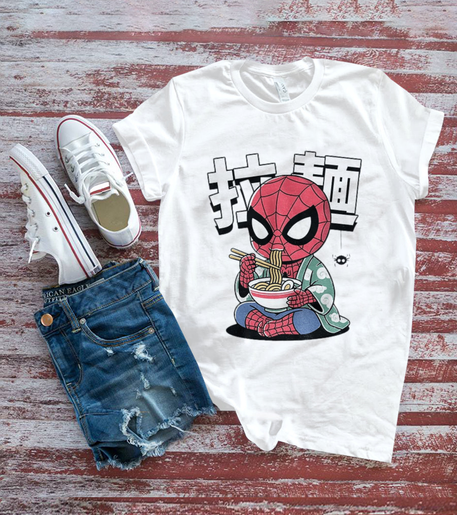 Spider Man Ramen Noodles Kanji Spideramen T-Shirt