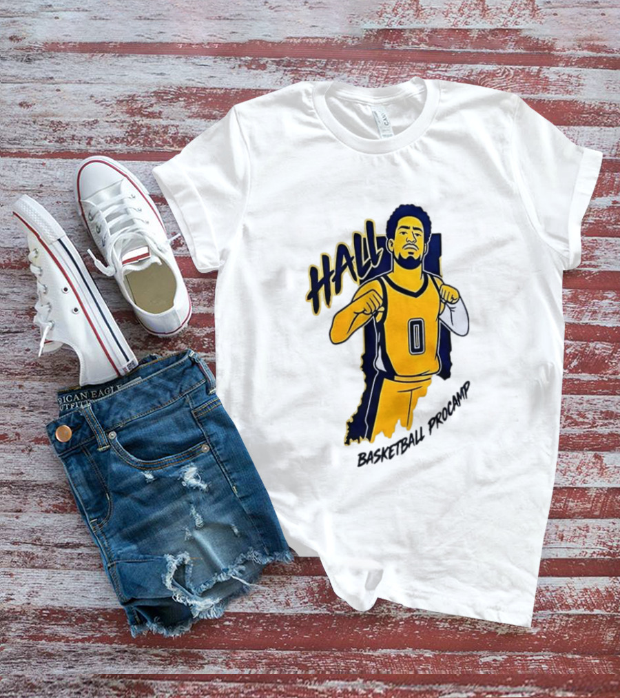 Indiana Pacers Haliburton Hall 0 Basketball Procamp T-Shirt