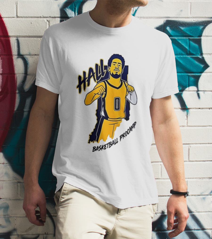 Indiana Pacers Haliburton Hall 0 Basketball Procamp T-Shirt