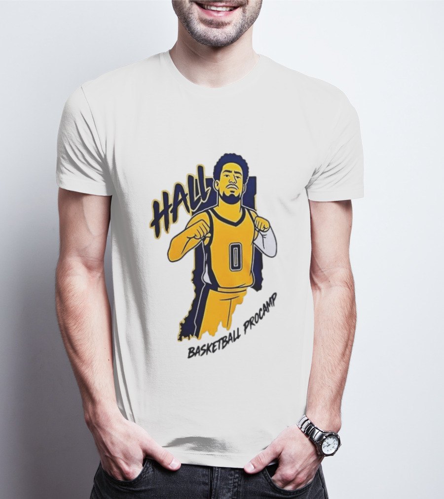 Indiana Pacers Haliburton Hall 0 Basketball Procamp T-Shirt