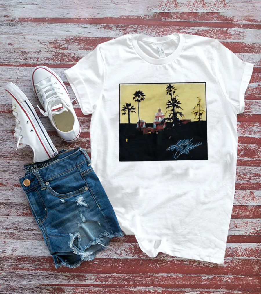 Hotel California Resort Scene 90s Eagles Justin Bieber 1995 T-Shirt
