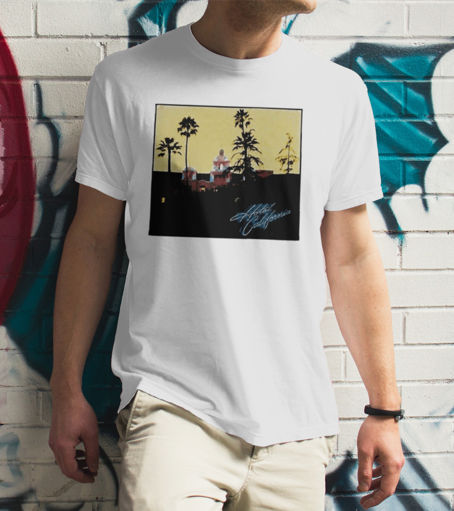 Hotel California Resort Scene 90s Eagles Justin Bieber 1995 T-Shirt