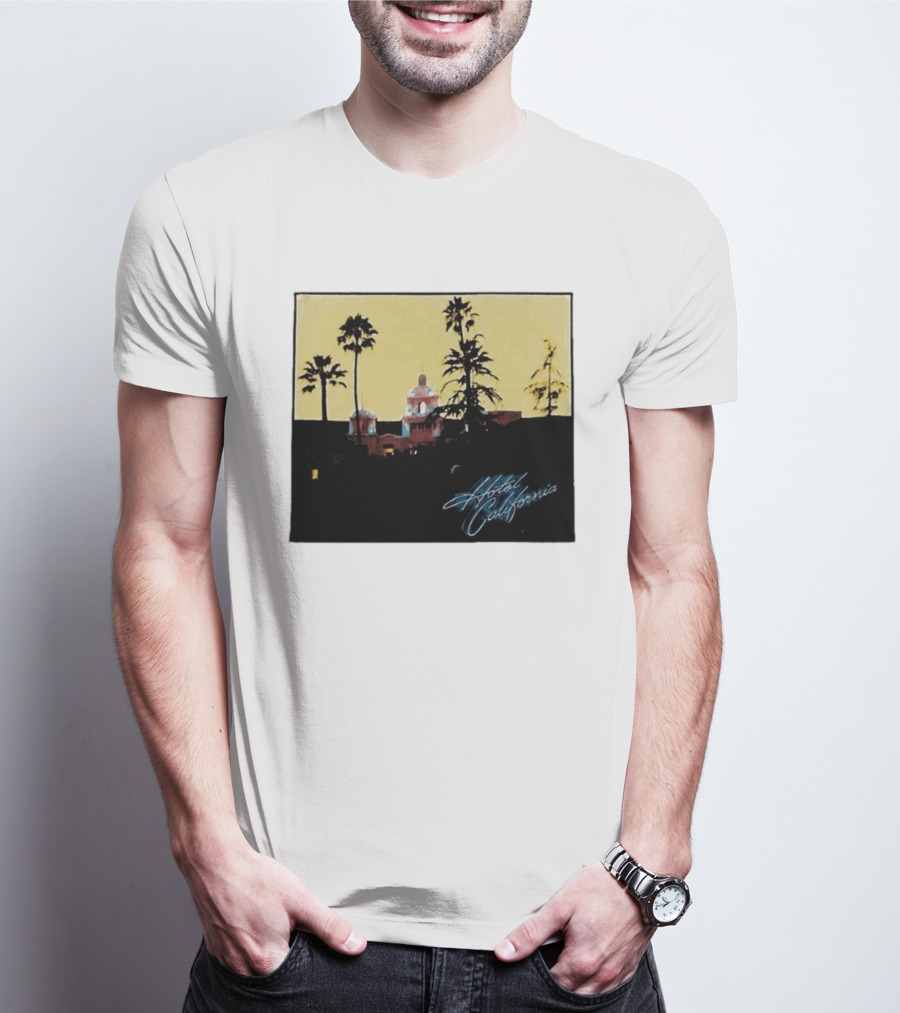 Hotel California Resort Scene 90s Eagles Justin Bieber 1995 T-Shirt