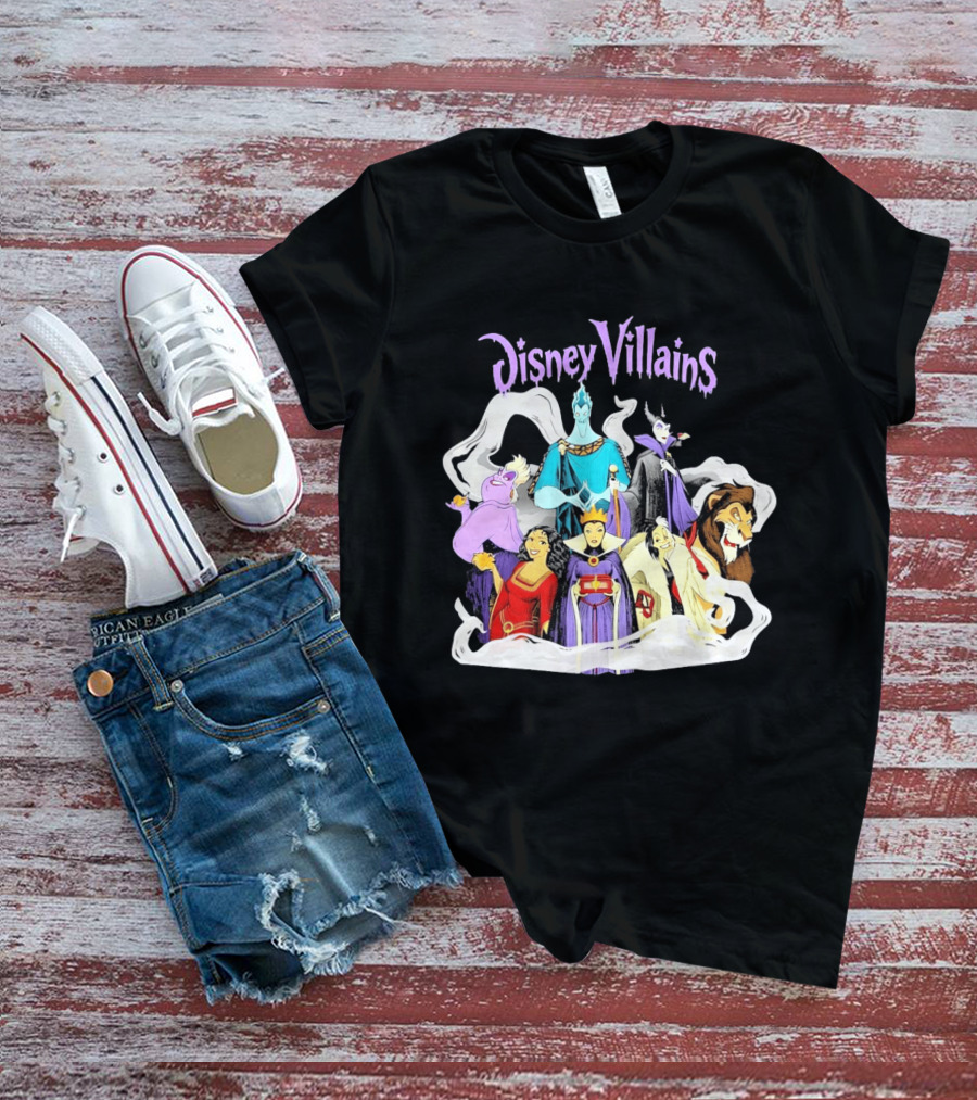 Disney Villains Halloween Squad Maleficent Hades Ursula Scar Evil Queen Cruella De Vil T-Shirt