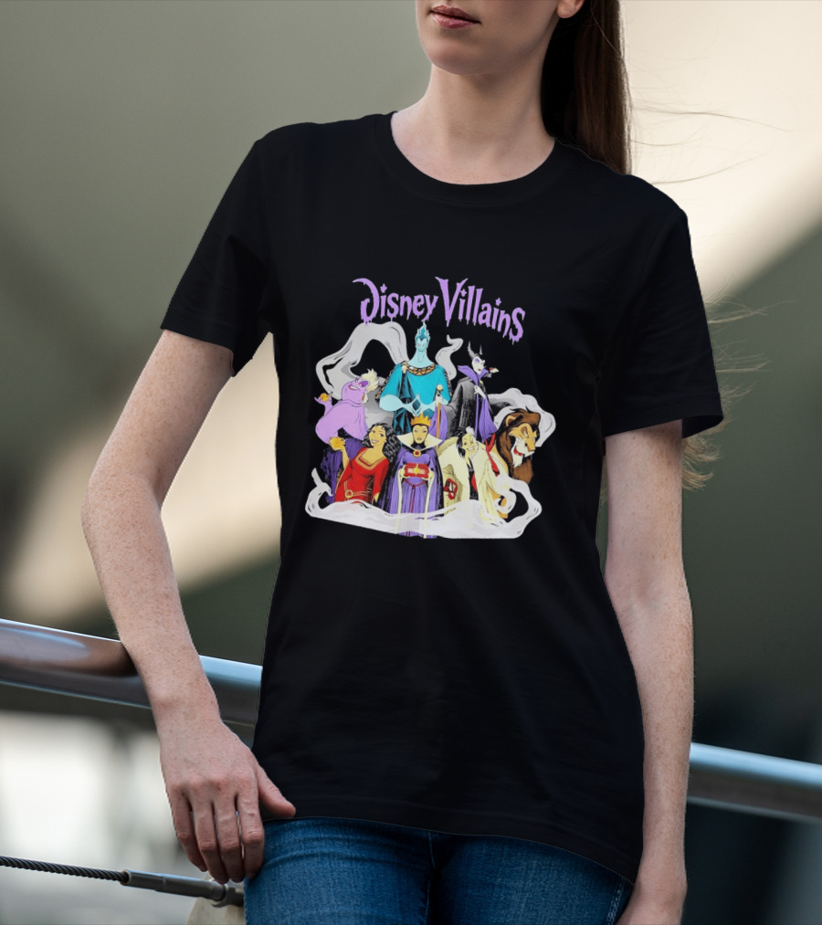 Disney Villains Halloween Squad Maleficent Hades Ursula Scar Evil Queen Cruella De Vil T-Shirt
