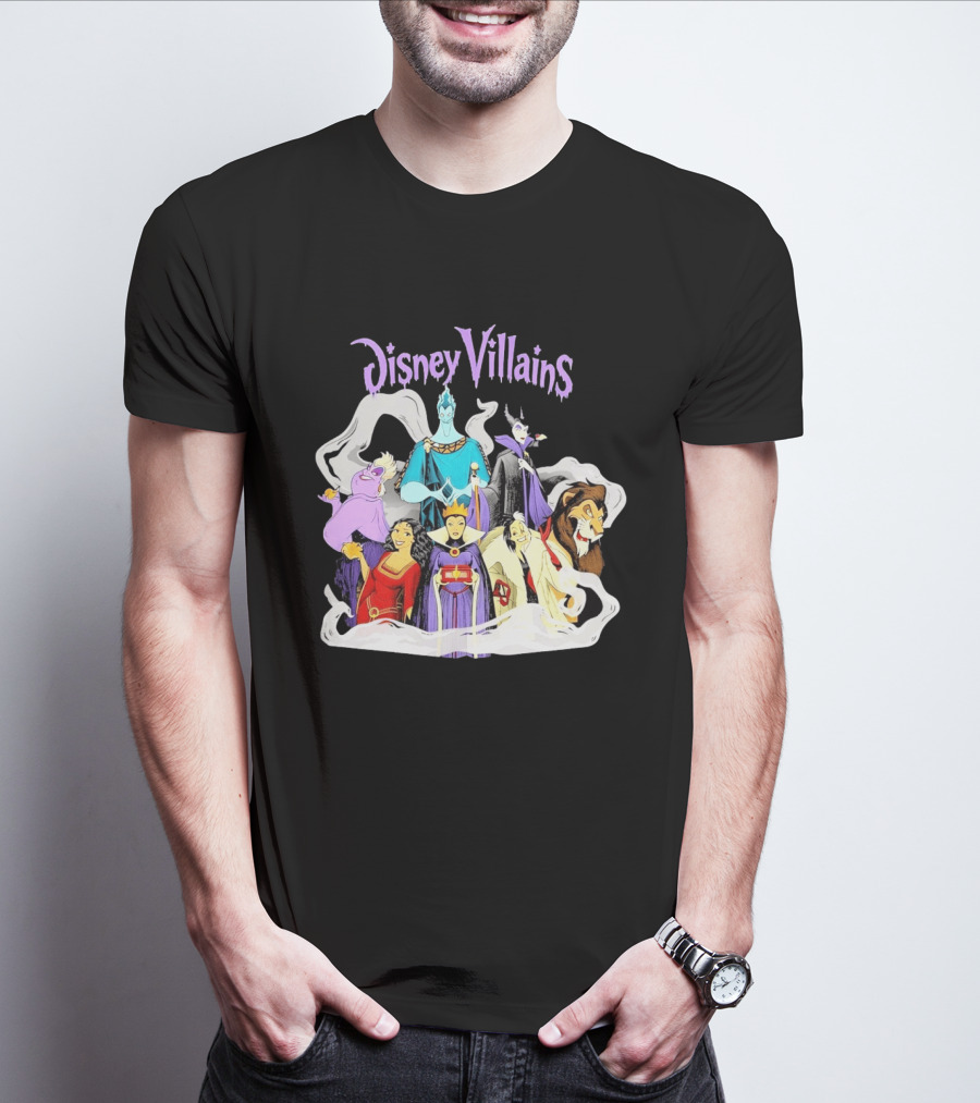 Disney Villains Halloween Squad Maleficent Hades Ursula Scar Evil Queen Cruella De Vil T-Shirt
