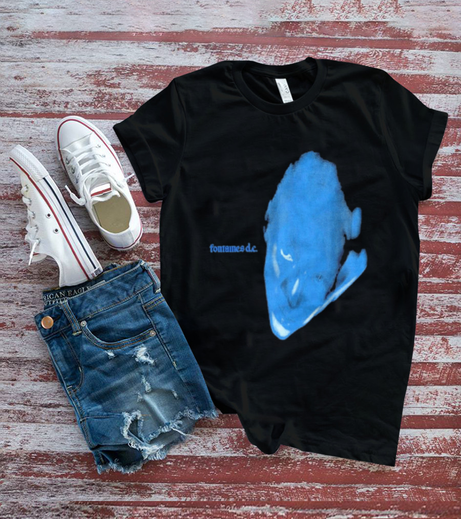 Fontaines D.C. Dopamine Chamber Blue Cover Black T-Shirt