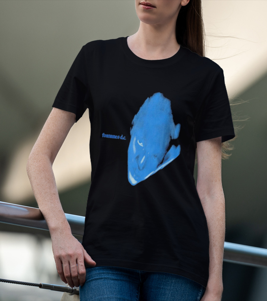Fontaines D.C. Dopamine Chamber Blue Cover Black T-Shirt