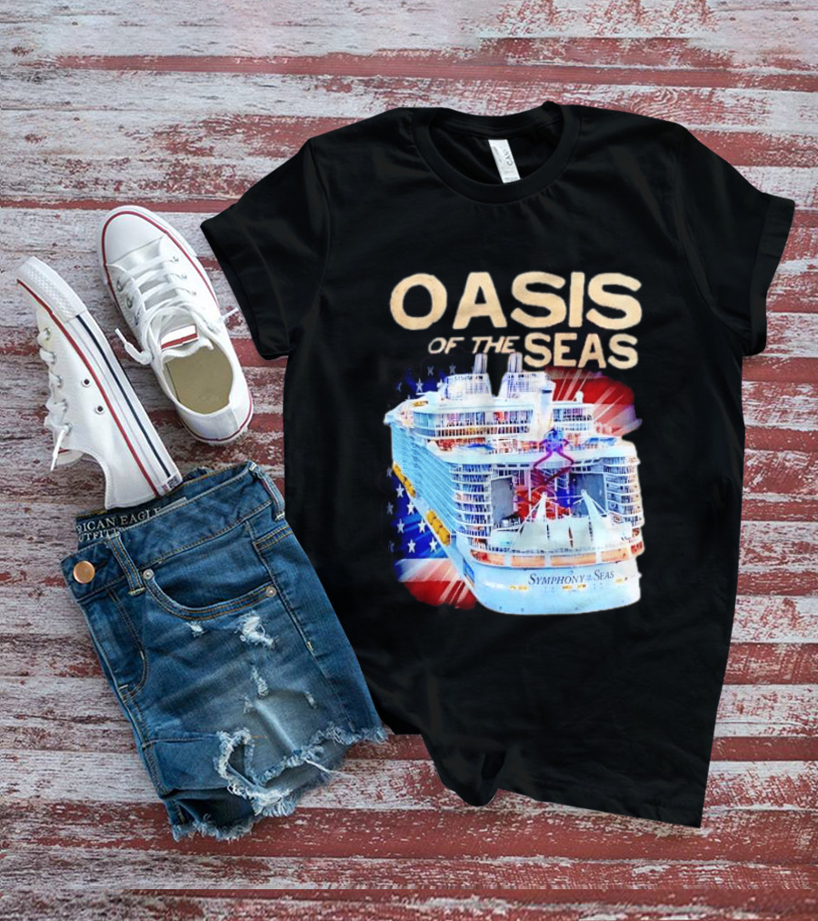 Oasis Of The Seas Symphony Cruise Ship American Flag T-Shirt