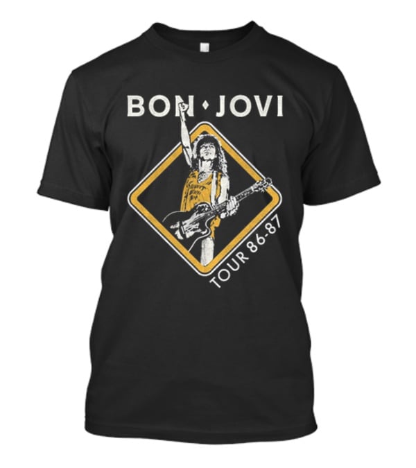 Bon Jovi Slippery When Wet Tour 86 87 T-Shirt