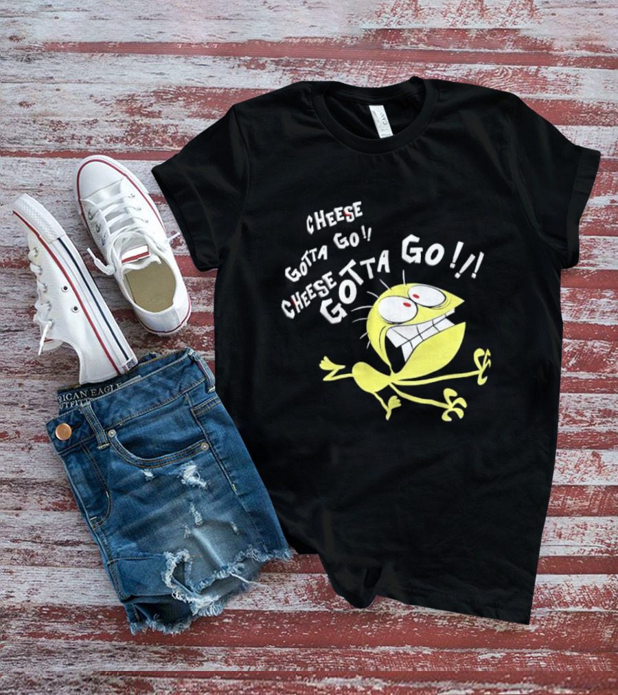 Cheese Gotta Go!! Yellow Cartoon Imaginary Friend T-Shirt
