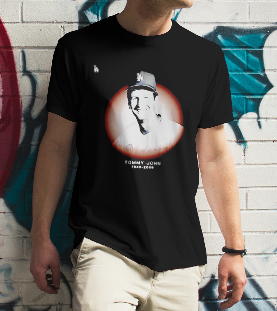 Tommy John 1943 2026 Memorial Baseball LA Dodgers T-Shirt