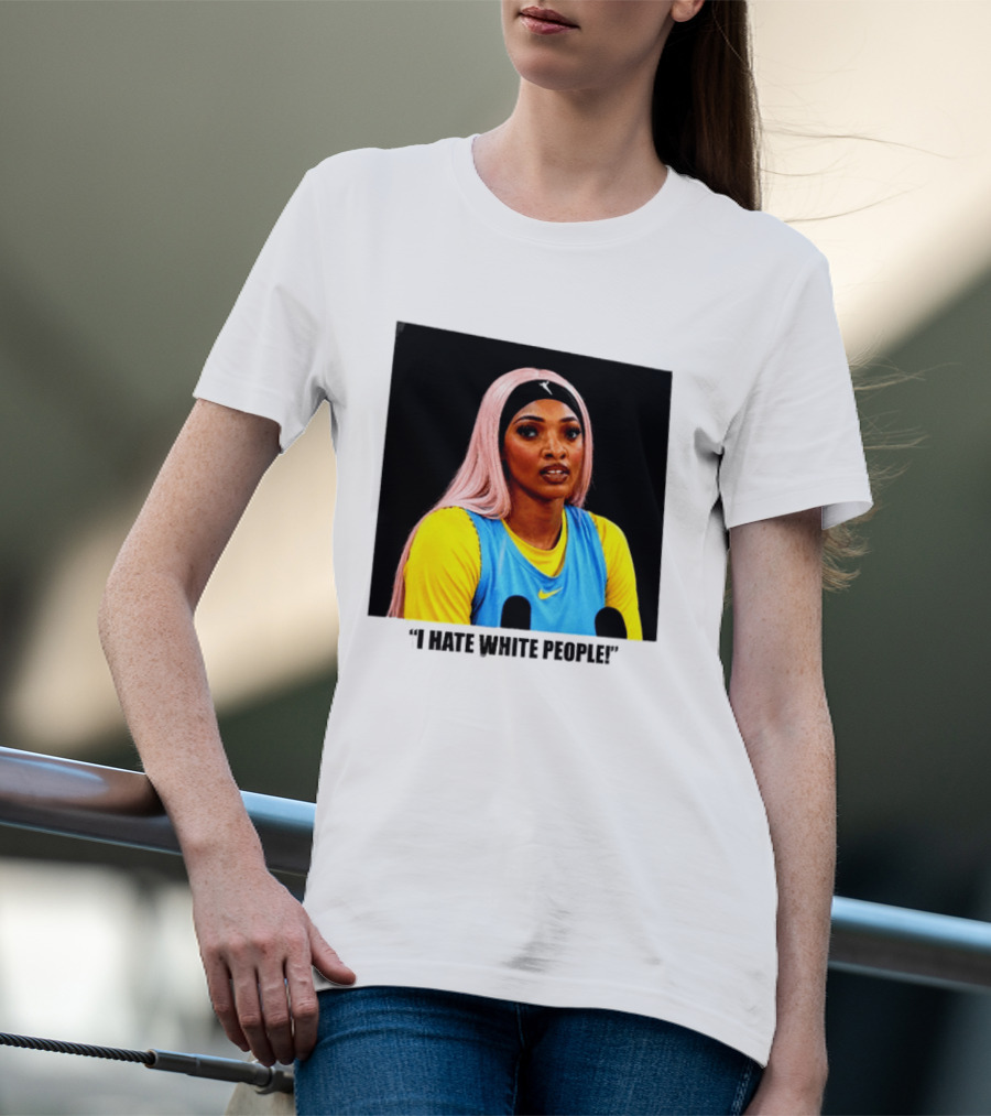 Angel Reese Atlanta Dream I Hate White People T-Shirt