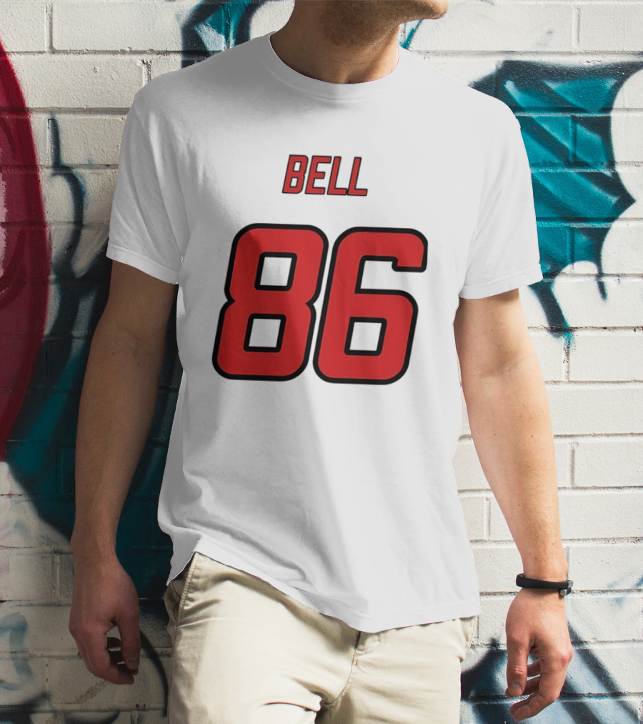 Bell 86 Red Jersey Number Sports T-Shirt