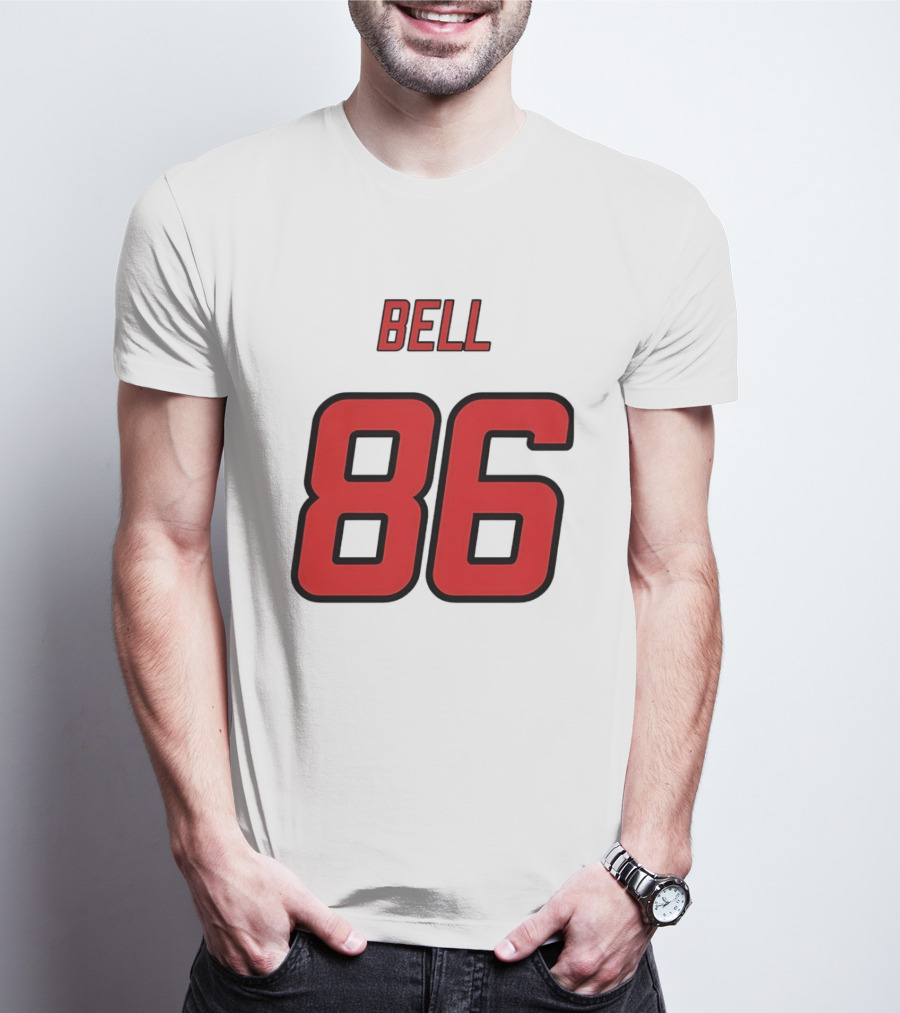 Bell 86 Red Jersey Number Sports T-Shirt