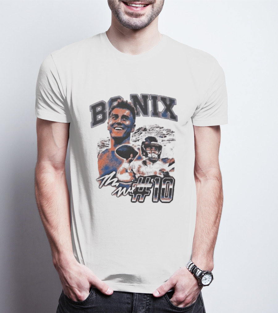 Bo Nix Number 10 Football Player T-Shirt