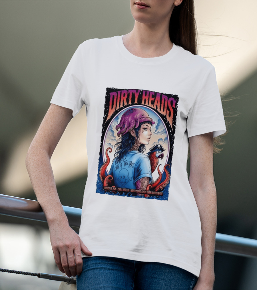 Dirty Heads One Of Those Days Pirate Octopus North Island Credit Union Amphitheatre Chula Vista CA Aug 19 2026 T-Shirt