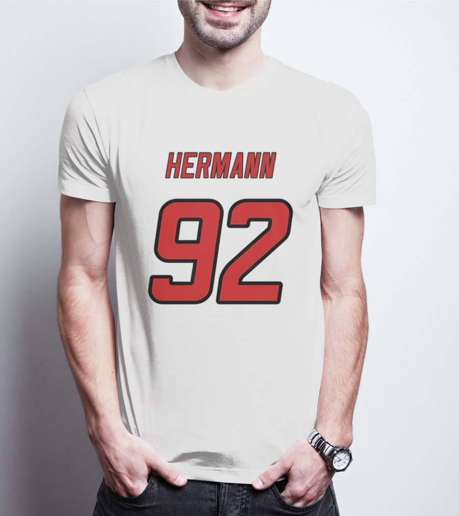 Hermann 92 Red Lettering Athletic Jersey T-Shirt