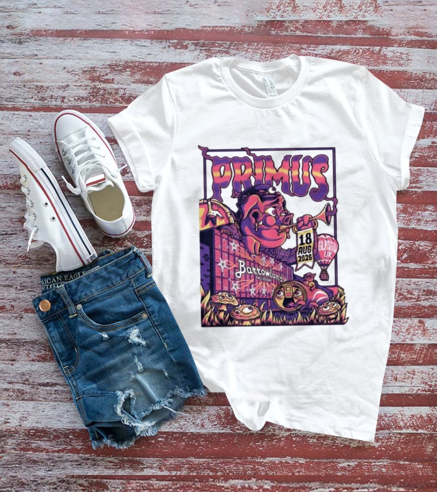 Barrowland Ballroom Primus Concert August 18 2026 Glasgow UK Animated Music Event T-Shirt