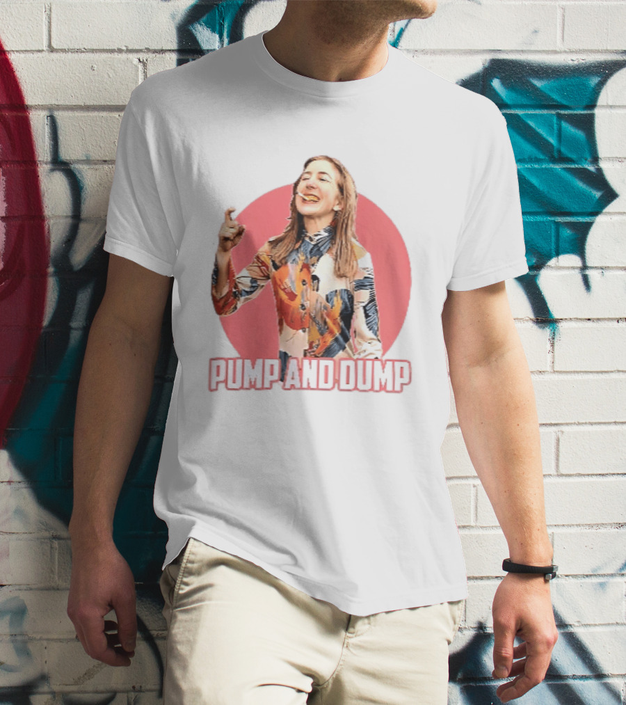 Pump And Dump Woman With Cigarette Retro Style Collage T-Shirt