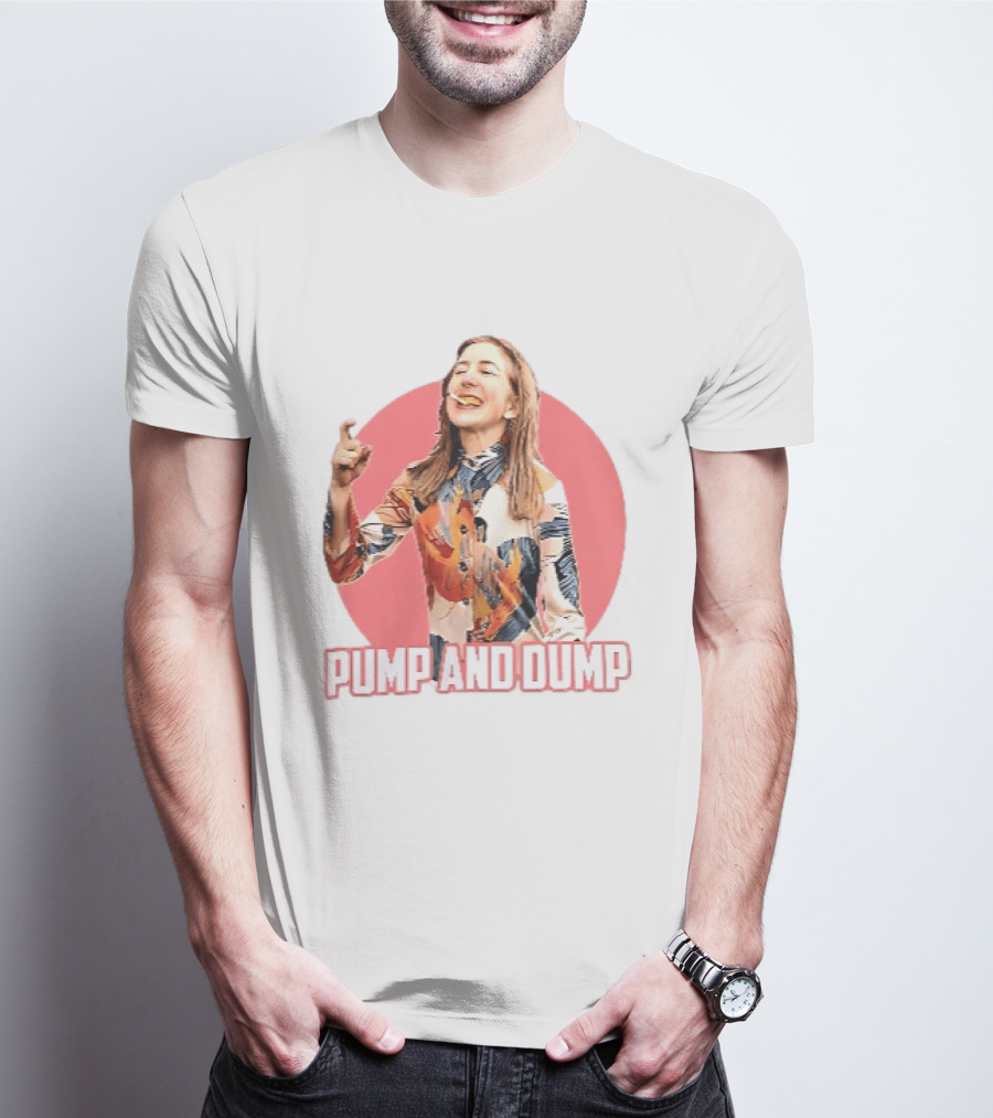 Pump And Dump Woman With Cigarette Retro Style Collage T-Shirt