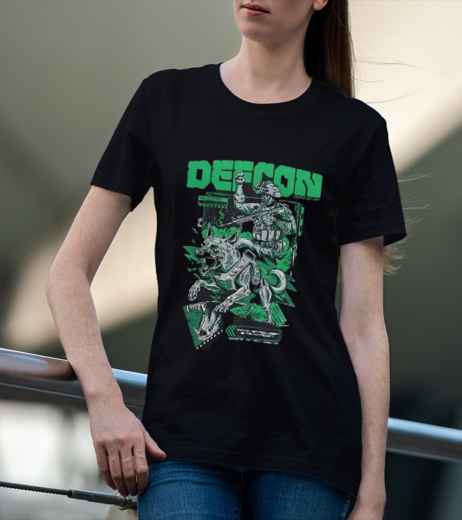 Defcon Tactical K9 Train Stronger Bite Harder Dog Soldier Night Vision T-Shirt