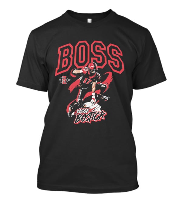 Jacob Bostick Boss San Diego State Aztecs Football 17 T-Shirt