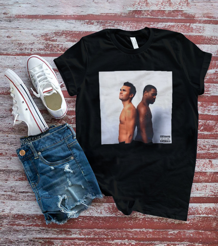 Kirk X Floyd Parental Advisory Album Cover Featuring Two Men Back To Back T-Shirt