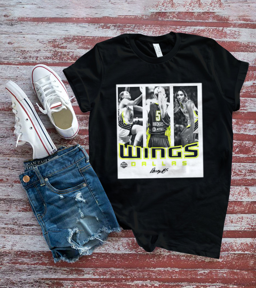 Wings Dallas Paige Bueckers Team Player 5 Basketball Hustle WNBA T-Shirt