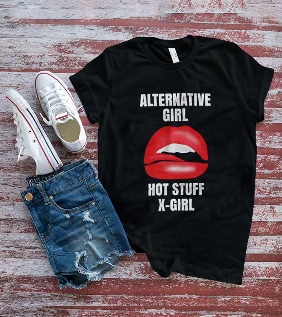 Alternative Girl Hot Stuff X Girl Red Lips T-Shirt