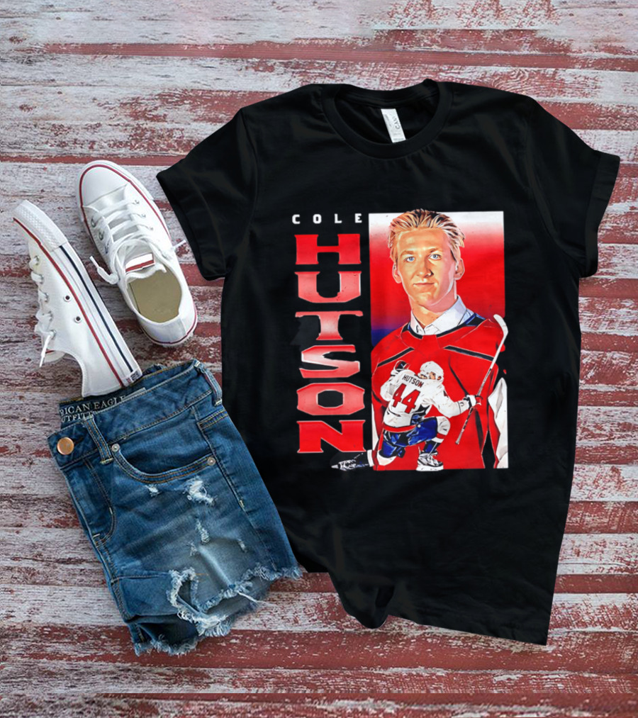 Cole Hutson Washington Capitals Vertical NHL Hockey 44 T-Shirt