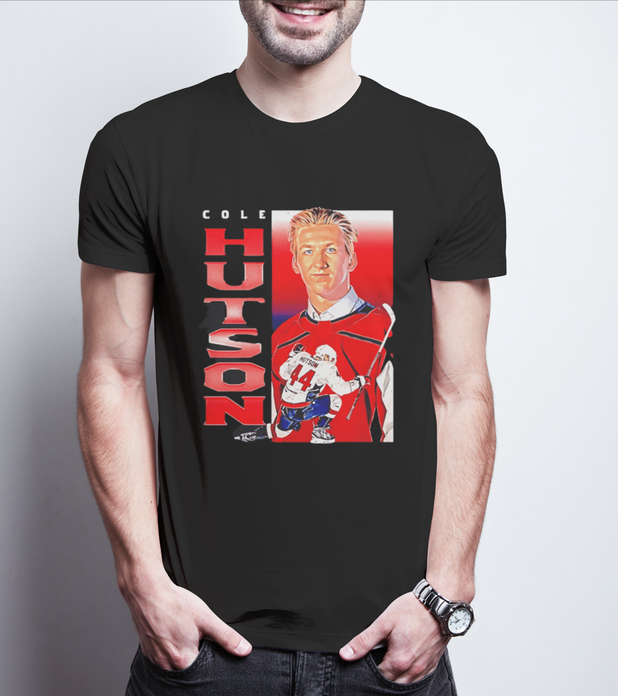 Cole Hutson Washington Capitals Vertical NHL Hockey 44 T-Shirt