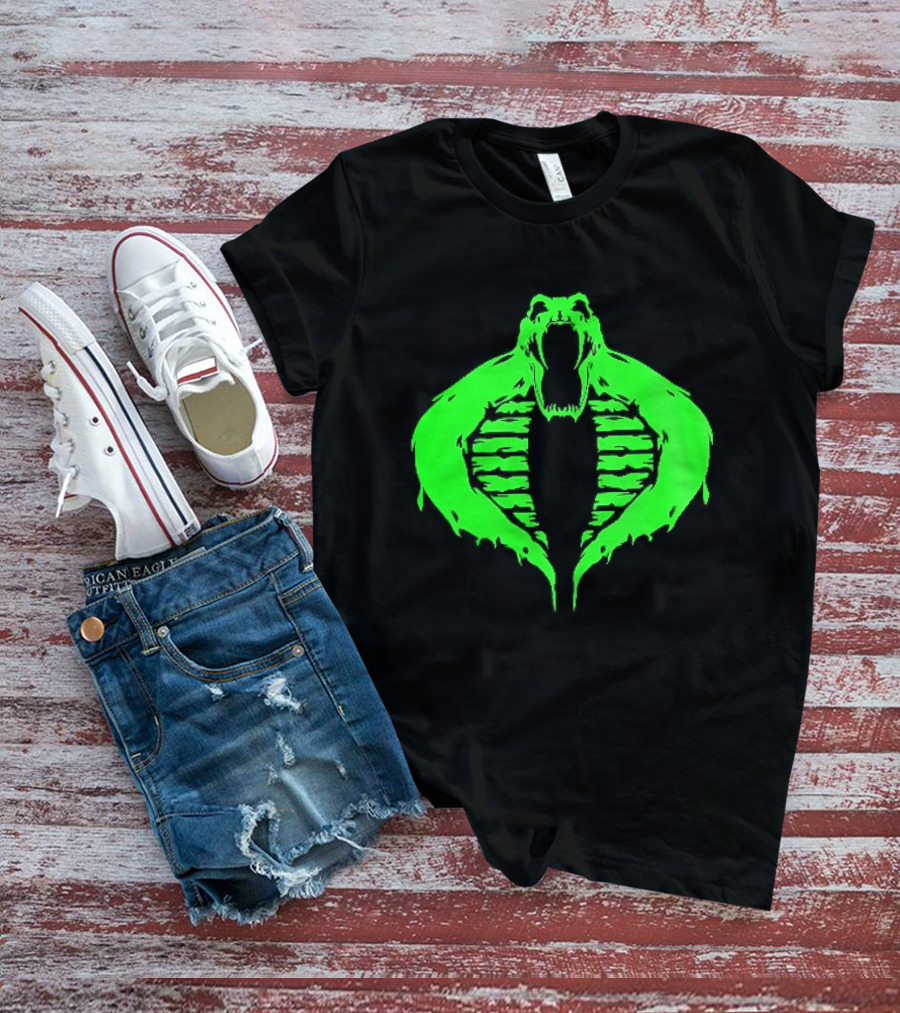GI Joe Cobra Neon Green Distressed Snake T-Shirt