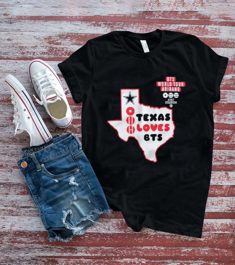 BTS World Tour Arirang Texas Loves At AT&T Stadium Dallas Cowboys T-Shirt