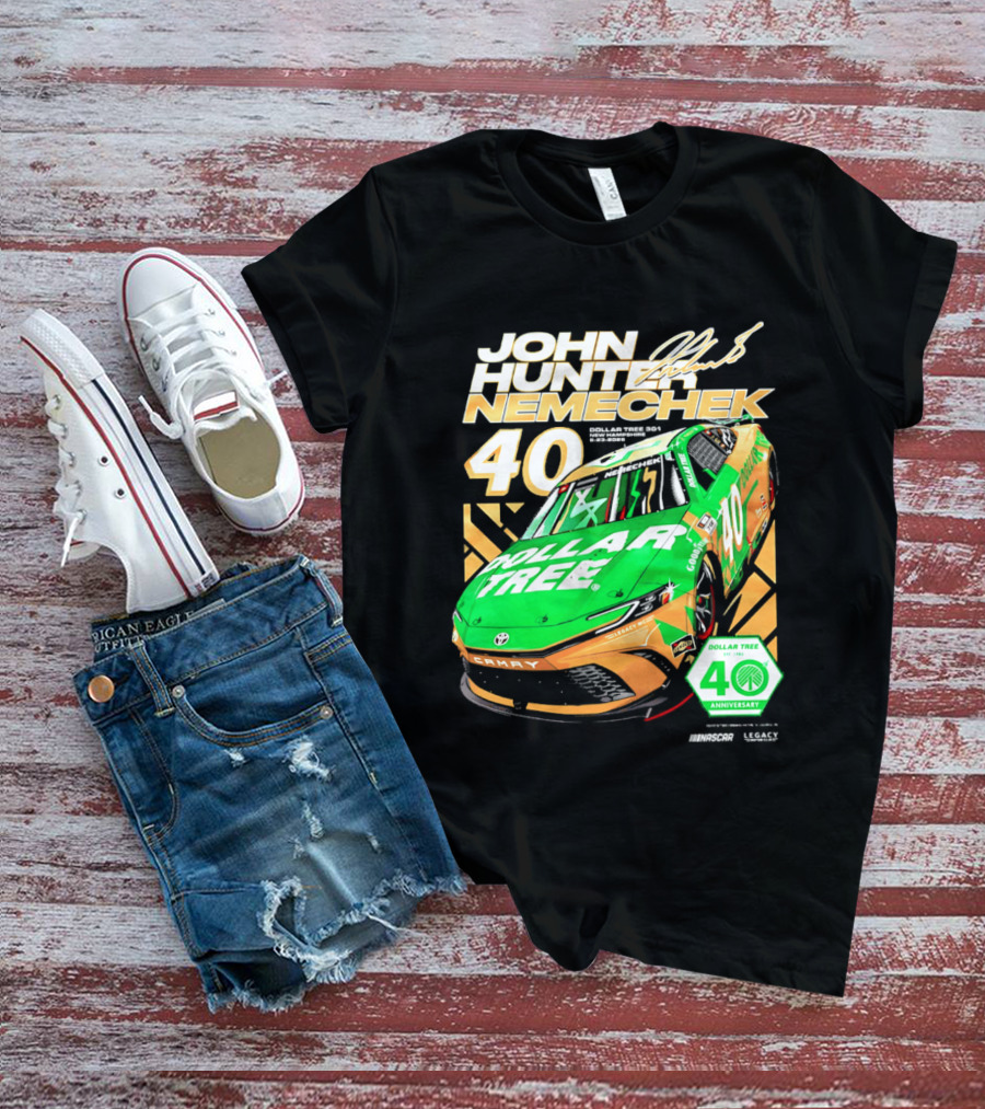 John Hunter Nemechek Dollar Tree 40 Anniversary Camry NASCAR Racing T-Shirt