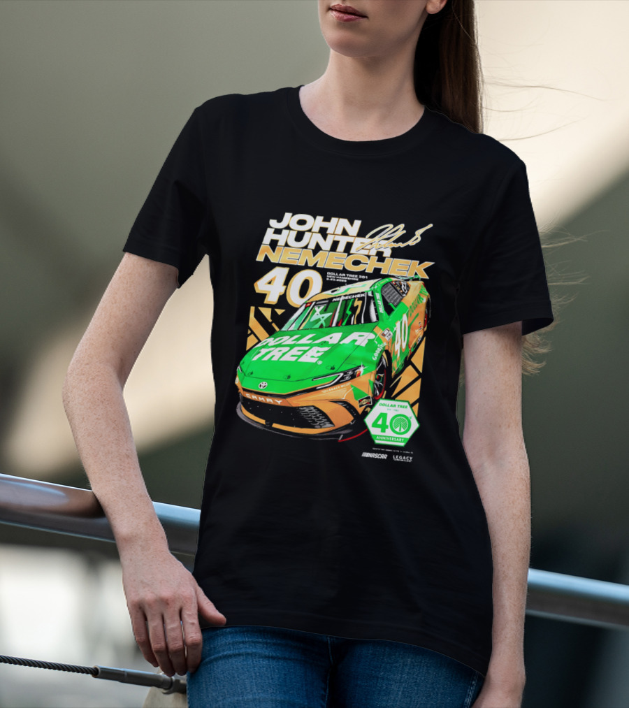 John Hunter Nemechek Dollar Tree 40 Anniversary Camry NASCAR Racing T-Shirt