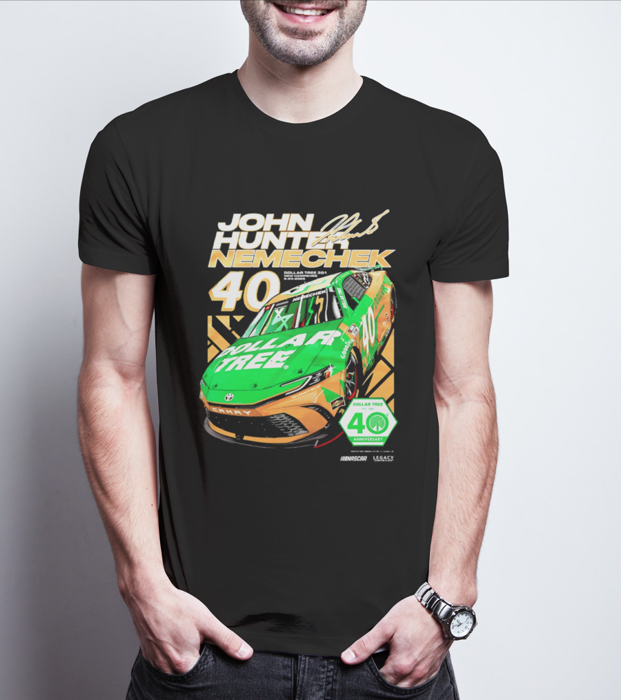 John Hunter Nemechek Dollar Tree 40 Anniversary Camry NASCAR Racing T-Shirt
