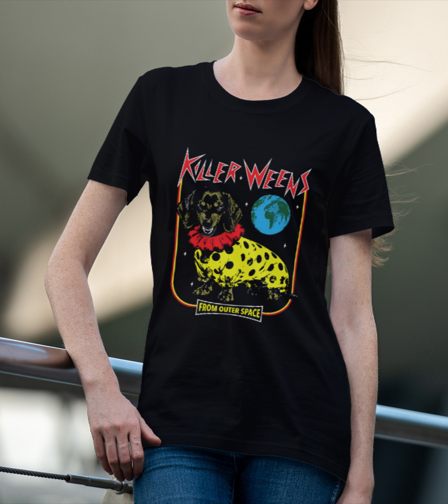 Killer Weens Dachshund Clown From Outer Space Earth T-Shirt
