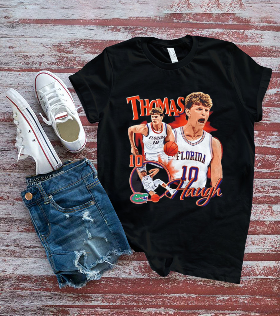 Thomas Haugh Florida Gators Basketball 10 NCAA Player T-Shirt