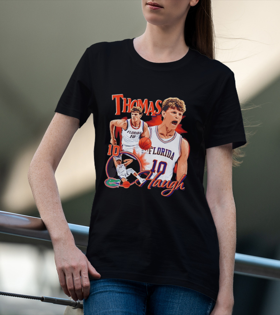 Thomas Haugh Florida Gators Basketball 10 NCAA Player T-Shirt