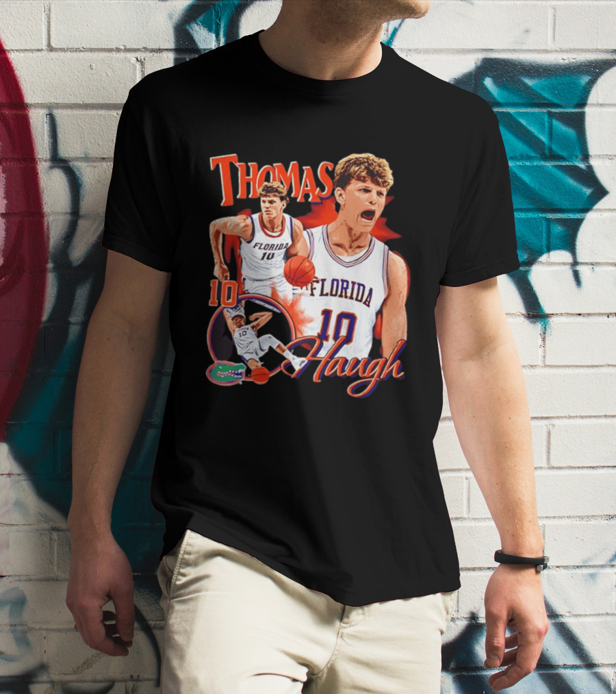 Thomas Haugh Florida Gators Basketball 10 NCAA Player T-Shirt