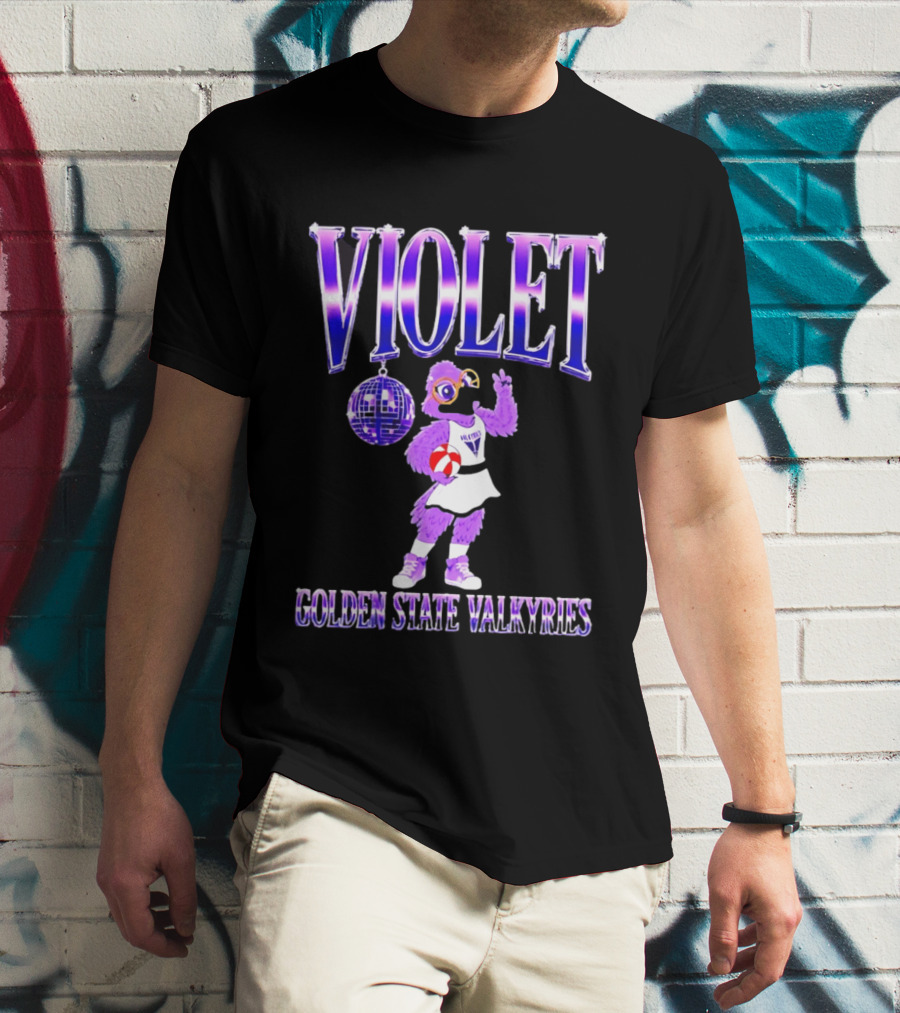 Violet Disco Golden State Valkyries Volleyball T-Shirt