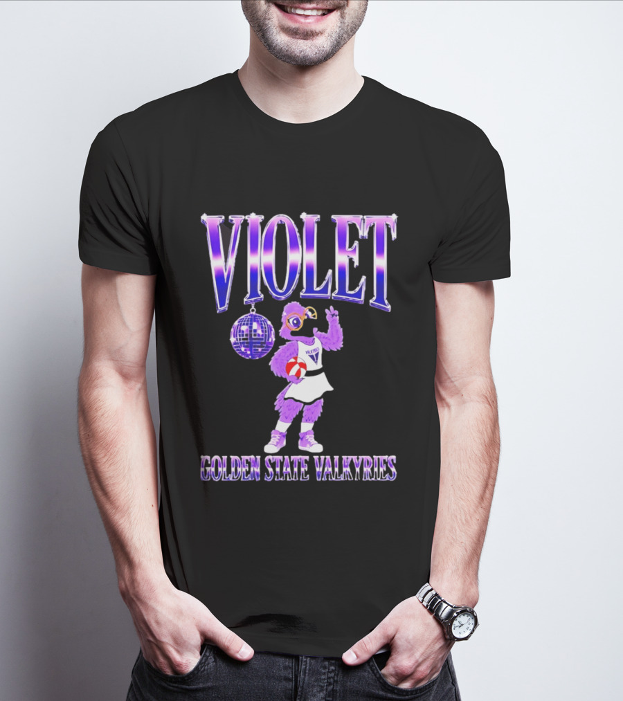 Violet Disco Golden State Valkyries Volleyball T-Shirt