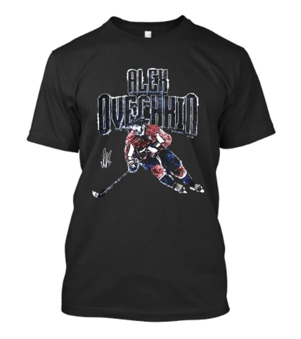 Washington Capitals NHL Alex Ovechkin Ice Hockey Player Skating Stick T-Shirt
