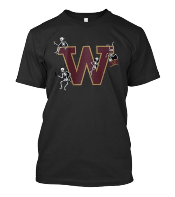 Washington Commanders Skeletons Drinking Party With W T-Shirt