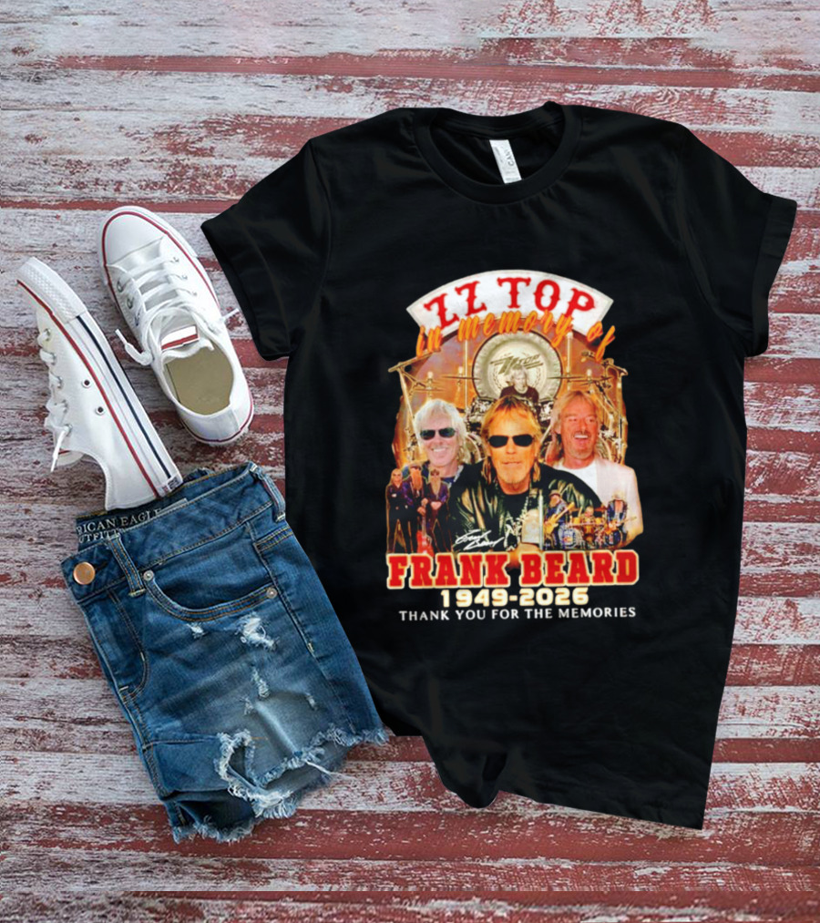 ZZ Top Frank Beard 1949 2026 In Memory Thank You For The Memories T-Shirt
